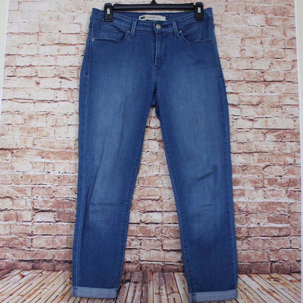 Levi’s | Mid-Rise Skinny Cropped Jeans med blue